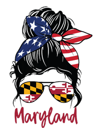 Maryland Girl Maryland Flag State Girlfriend Messy Bun Legacy Cool Fit Booney Bucket Hat