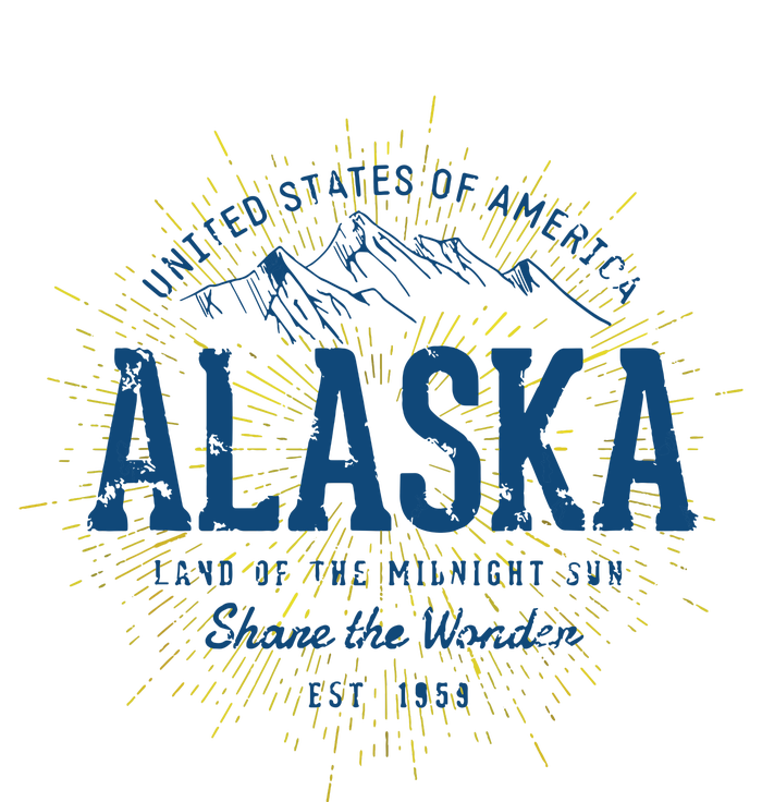 Alaska State Vintage Retro Alaska Sustainable Bucket Hat