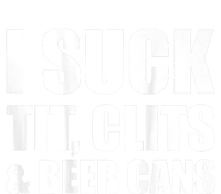 I Suck Tit Clits & Beer Cans Bella+Canvas Jersey Crop Tee