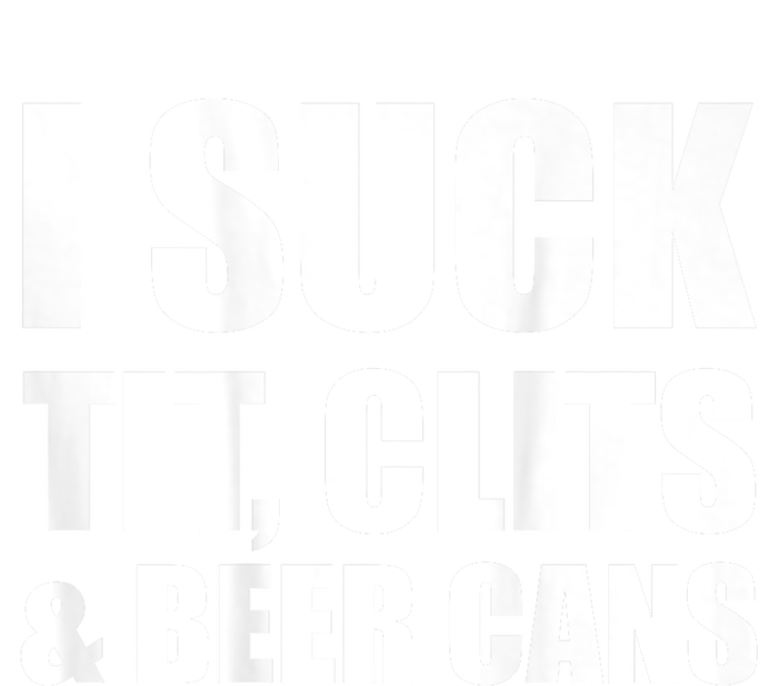 I Suck Tit Clits & Beer Cans Bella+Canvas Jersey Crop Tee