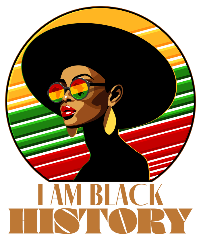 I Am Black History Stylish Black African American Woman Tall Sweatshirt