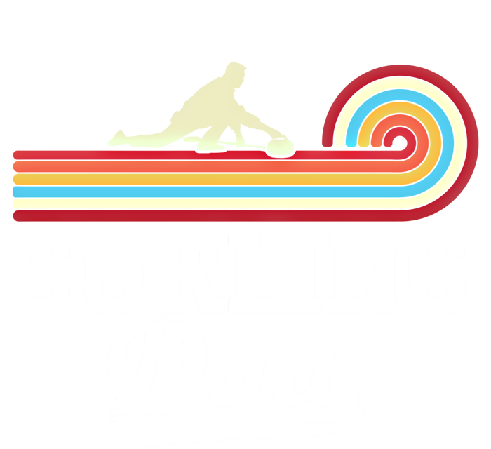 Funny Curling Player FatherS Day Curling Dad Retro Curling Great Gift T-Shirt