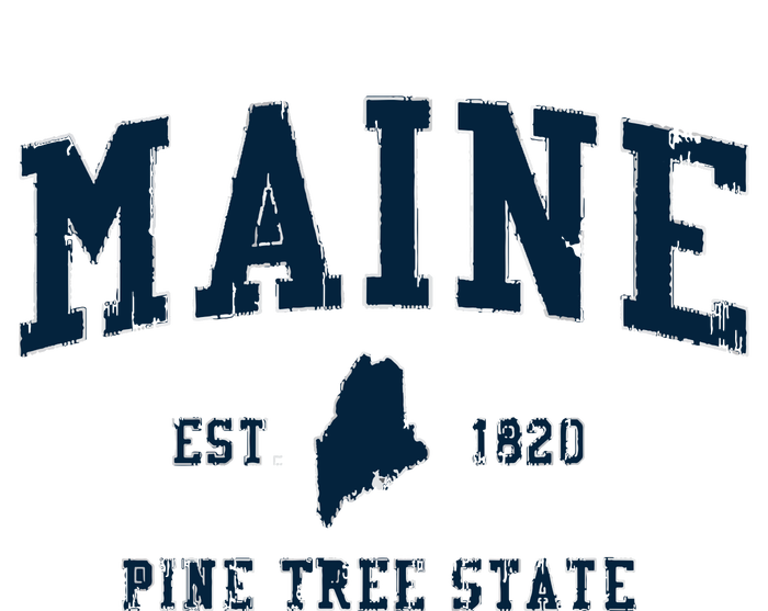 Retro Maine T Vintage State Sports Design T-Shirt