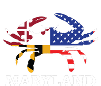 Maryland State American Usa Flag Blue Crab Women's V-Neck T-Shirt