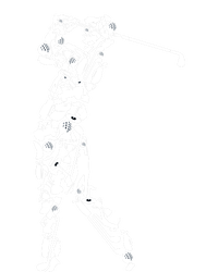 Golfer Silhouette Filled With Golf Things Gift Valucap Bio-Washed Visor