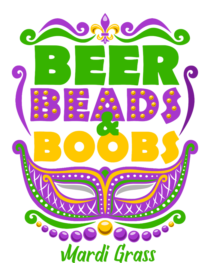 Mardi Gras Beer Beads Boobs Funny New Orleans T-Shirt