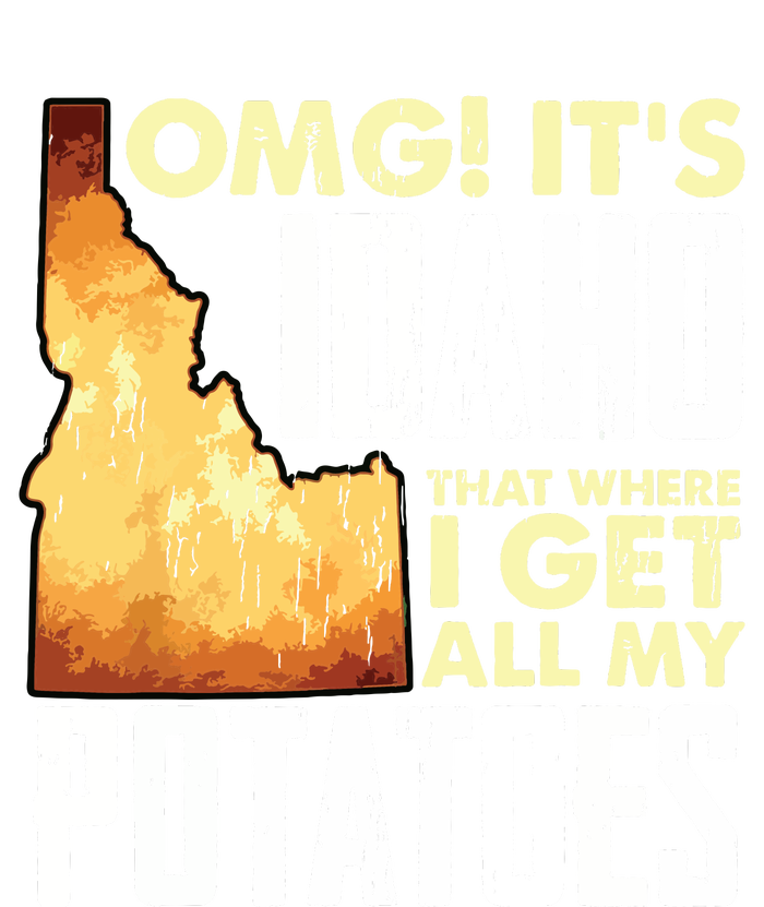 State Of Idaho Thats Where I Get All My Potatoes Bella+Canvas Jersey Crop Tee