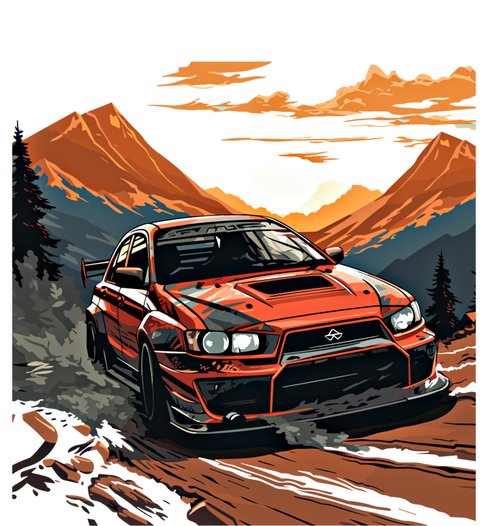 Jdm Evo Car Drift Mountain Racing Car Lover Graphic Gift T-Shirt