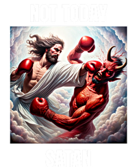 Jesus Vs Satan In A Boxing Match Not Today Satan Great Gift Tall Hoodie