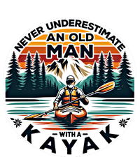 Kayak Kayaker Never Underestimate An Old With A Kayak Gift Striped Beanie with Solid Band