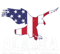 Alaska Usa Flag Vintage Eagle 4th Of July American Gift Women's Racerback Cropped Tank