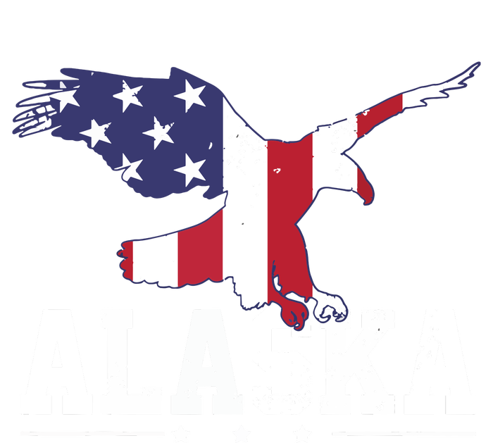 Alaska Usa Flag Vintage Eagle 4th Of July American Gift Women's Racerback Cropped Tank