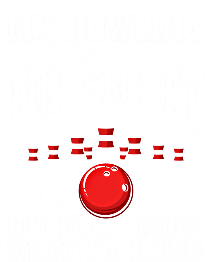 My Bowling Technique Is Top Secret Funny Bowling Bowler Cool Gift Kids Long Sleeve Shirt