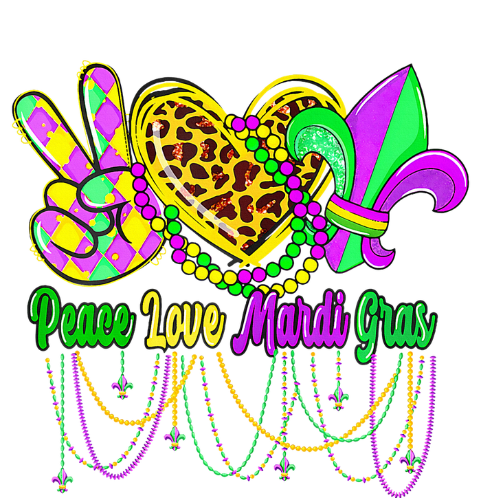 Peace Love Mardi Gras Beads Carnival Costume Parade Tank Top