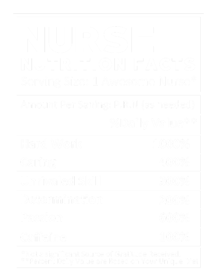 Nurse Nutrition Facts T-Shirt