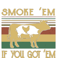 Barbecue With Cow Pig And Chicken Smoke ’Em If You Got ’Em Retro Wool Snapback Cap