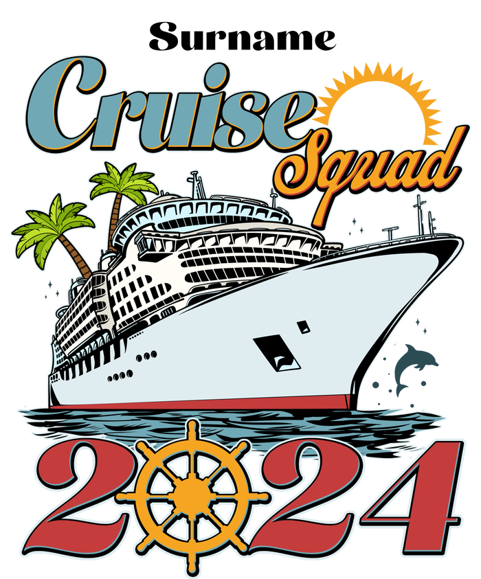 Personalized Cruise Squad Vacation Custom Name 2024 T-Shirt