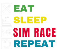 Eat Sleep Sim Race Repeat Sim Racer Funny Gaming Esport Car Racing Sim Racing T-Shirt