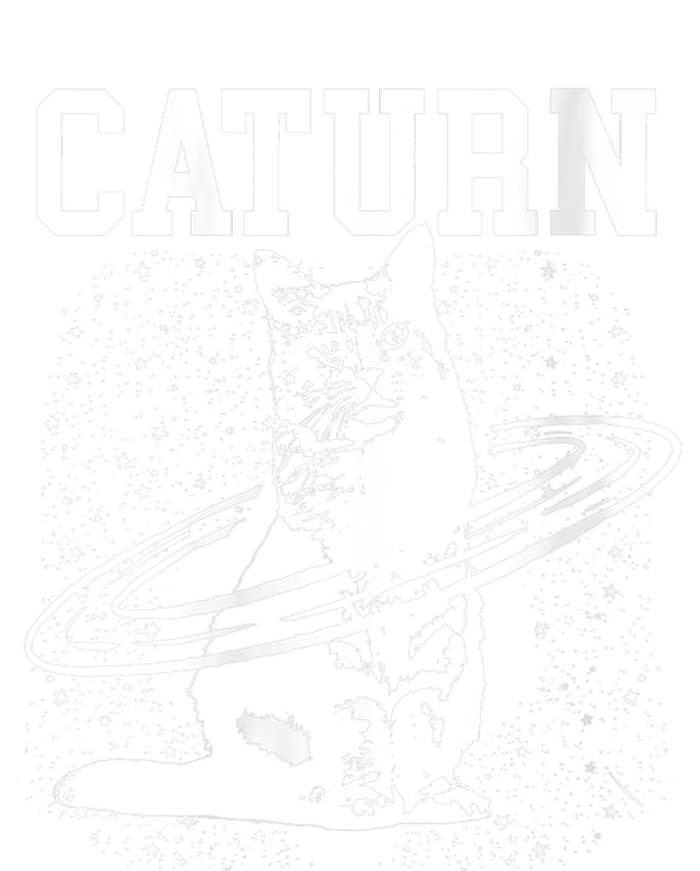 Caturn Saturn Space Cat Stripe Pom Pom Beanie