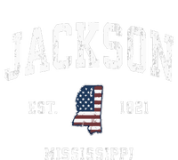 Jackson Mississippi Ms Vintage American Flag Sports Design Mousepad