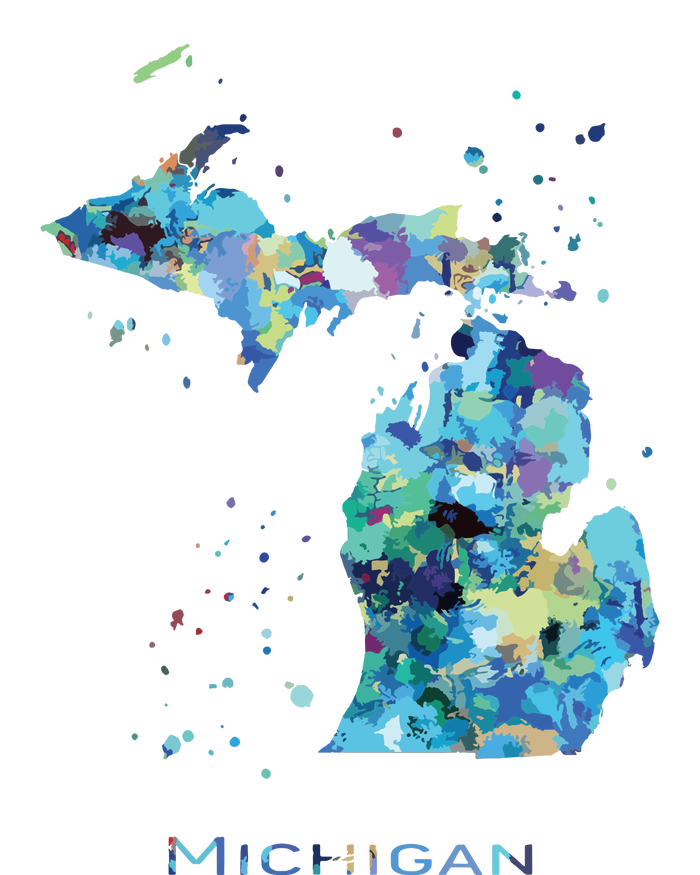 Michigan Map Women's T-Shirt