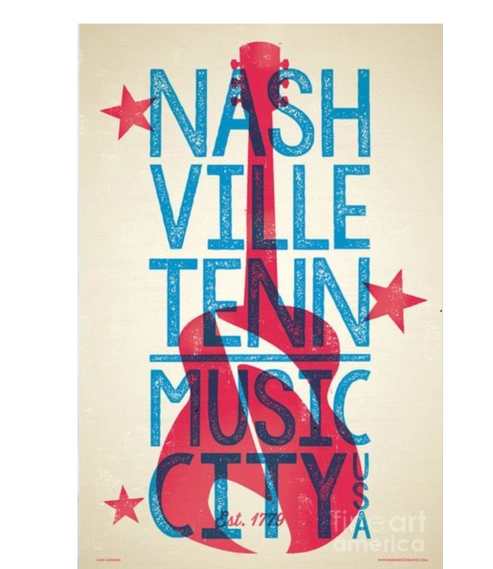 Cool Nashville Music City T-Shirt