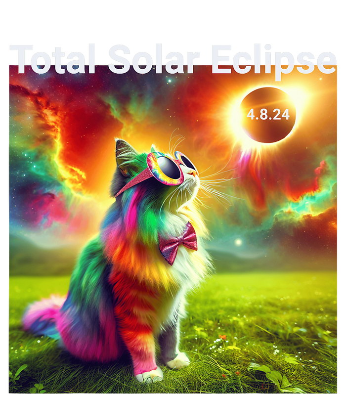 Solar Eclipse Cat Wearing Solar Eclipse Glasses 2024 Cooling Performance Crew T-Shirt