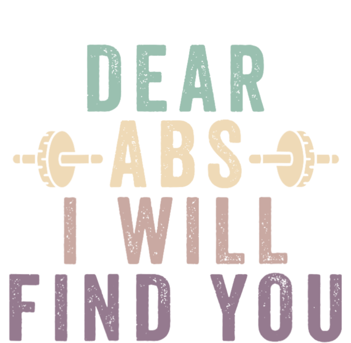 Dear Abs I Will Find You Funny Workout Cardio Women's Crop Top Tee