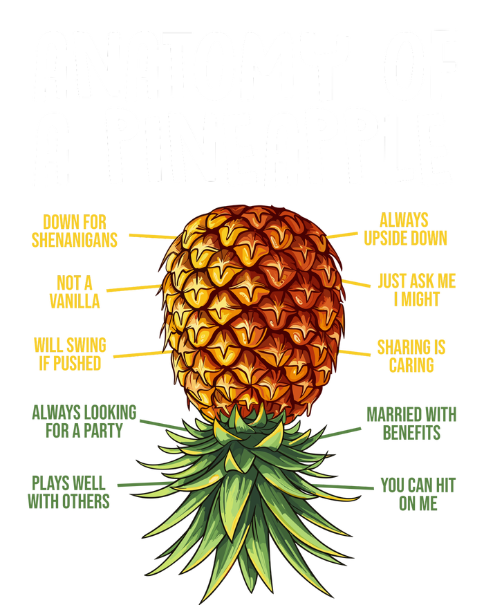 Anatomy Of A Pineapple Swinger Tie-Dye T-Shirt