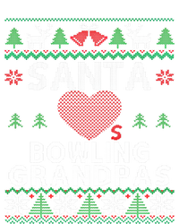 Santa Loves Bowling Grandpas Funny Ugly Christmas Gift Button