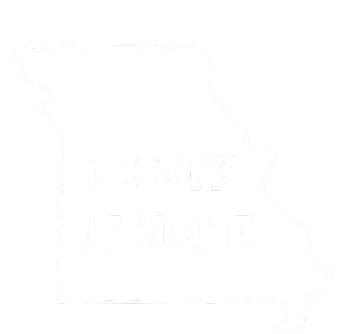 Funny I Hate It Here Missouri Mo State Joke Women's V-Neck T-Shirt