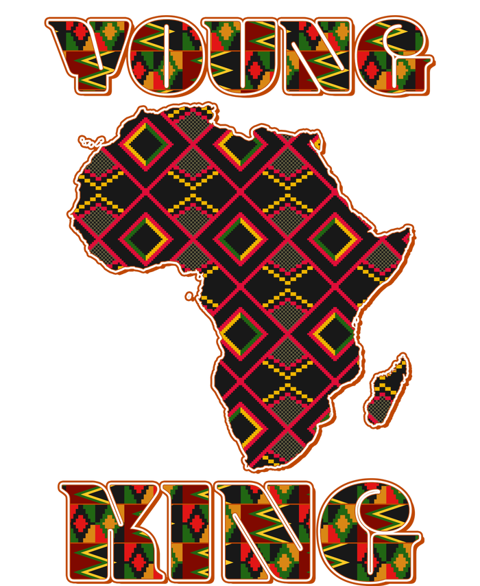 Young African King African Cloth Pattern Celebrating Black History Tie-Dye T-Shirt