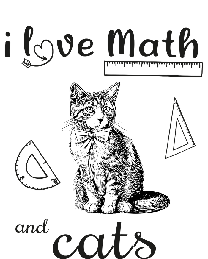 I Love Math And Cats Funny Cat Mathematic Lover Kids Hoodie