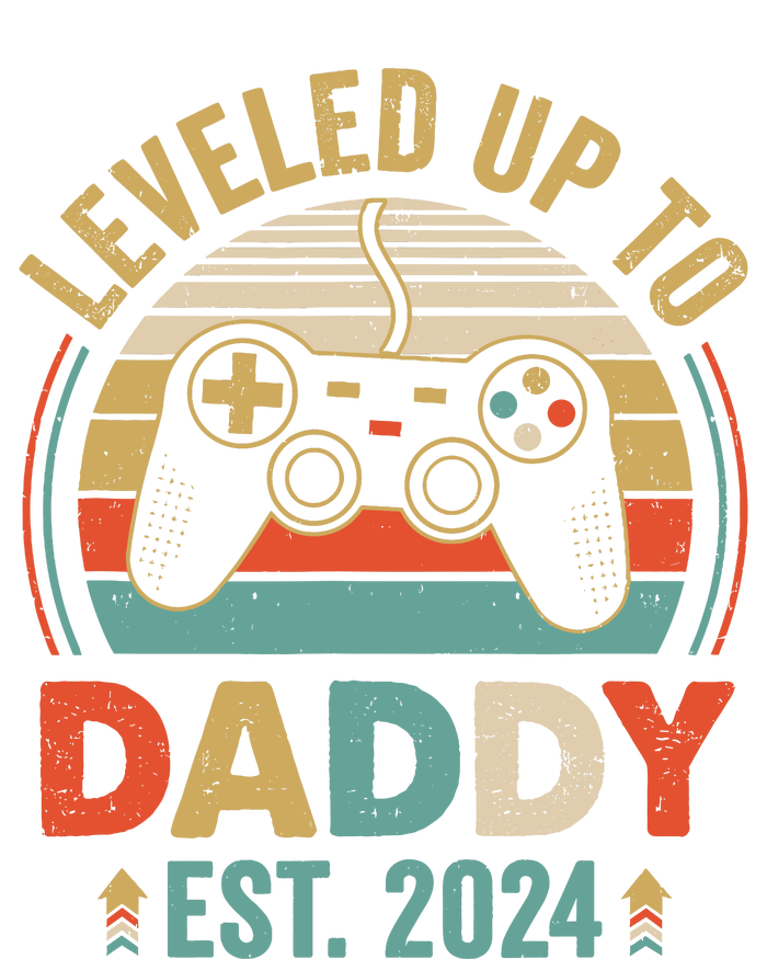 Leveled Up To Daddy 2024 Video Game Promoted To Daddy Ladies Long Sleeve Shirt