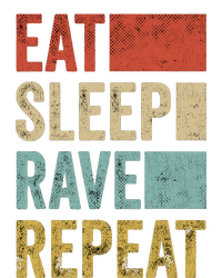 Eat Sleep Rave Repeat Retro Rave Women's Racerback Cropped Tank