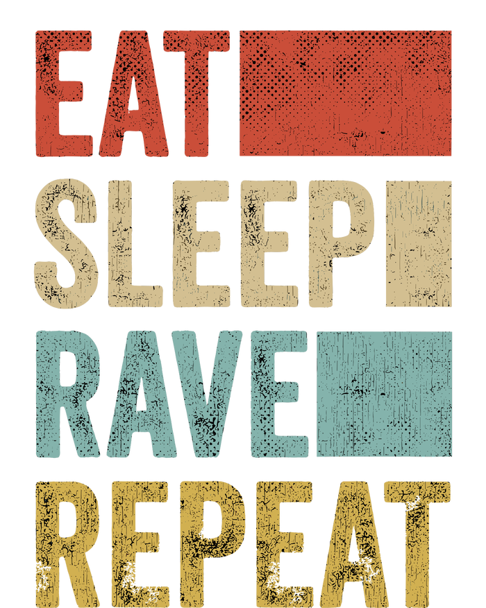 Eat Sleep Rave Repeat Retro Rave Women's Racerback Cropped Tank