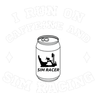 I Run On Caffeine And Sim Racing Car Racing Sim Funny Sim Racer Sim Racing T-Shirt