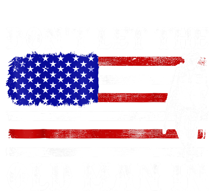 DonT Let The Old Man In Vintage American Flag Womens California Wash Sweatshirt