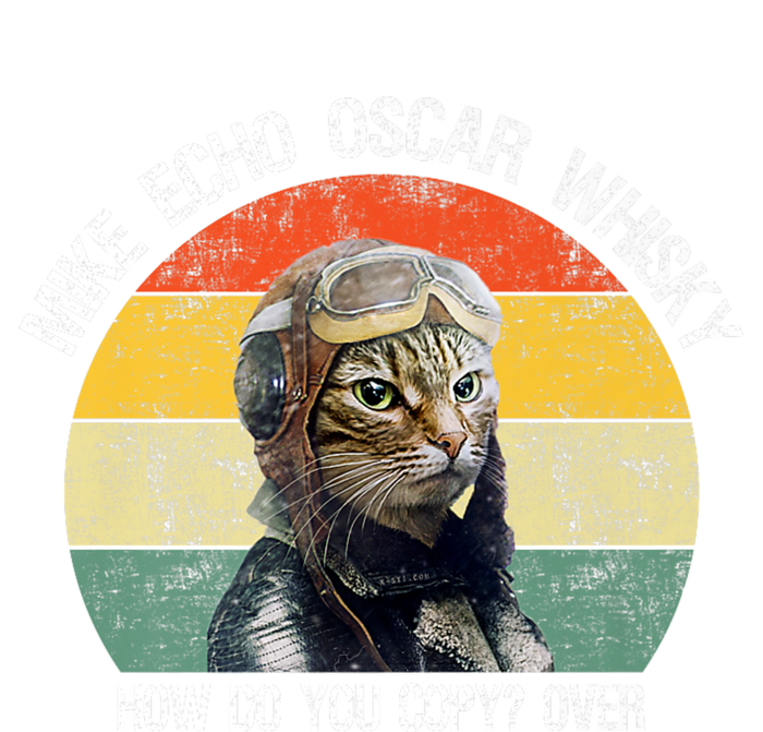 Funny Cat Pilot Mike Echo Oscar Whisky How Do You Copy Meow Women's Tri-Blend 3/4-Sleeve Raglan Shirt