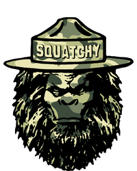 Squatchy Funny Camping Vintage Smokey The Bigfoot Bear Keep T-Shirt