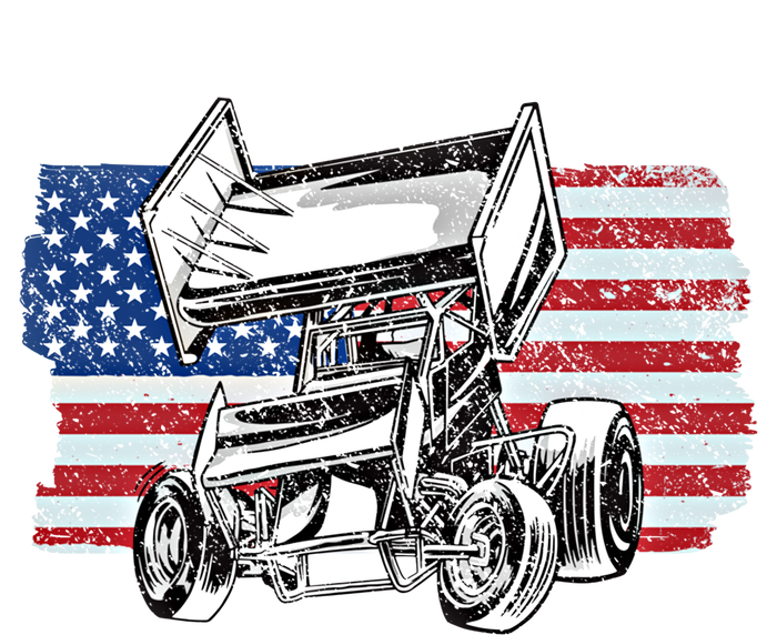 Sprint Car Racing Usa Flag Gift T-Shirt