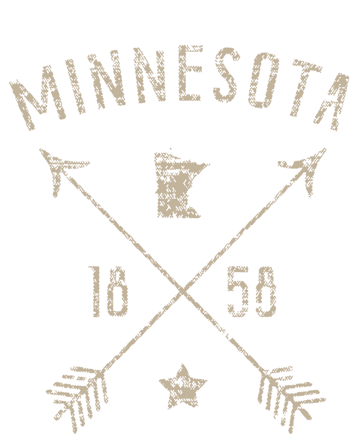 Vintage Minnesota Distressed Home State Map Boho Arrows T-Shirt