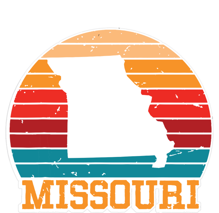 Missouri Retro Vintage Sunset Us State Missouri Silhouette T-Shirt