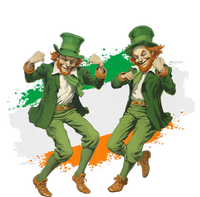 Leprechauns Gridd Dance St Patricks Day Irish Flag T-Shirt