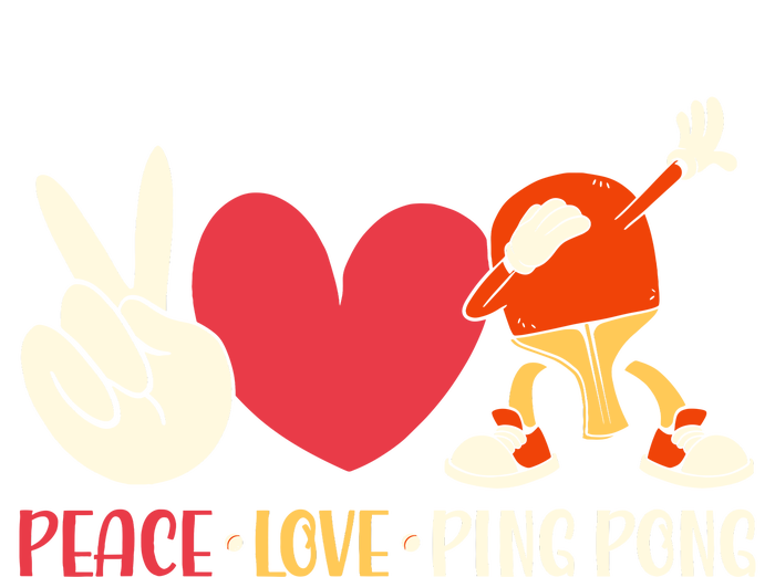 Ping Pong Table Tennis Paddle Peace Love Ping Pong Tank Top