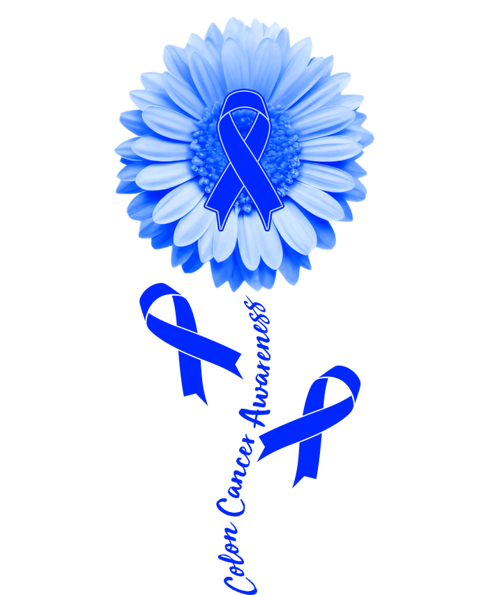 Colon Cancer Awareness Ribbon Flower T-Shirt