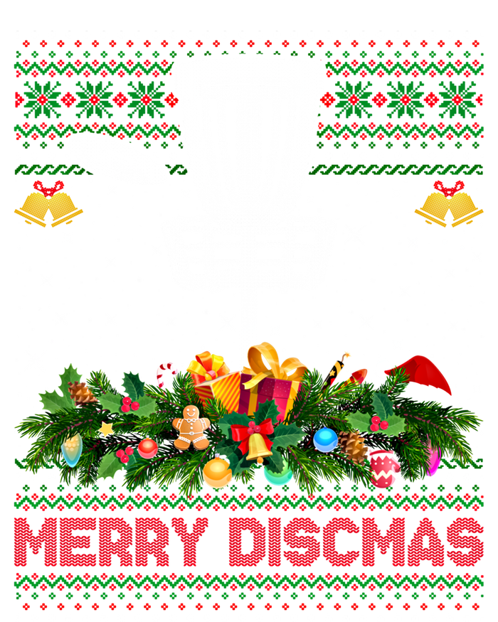 Xmas Sweater Style Merry Discmas Ugly Disc Golf Christmas Cool Gift Long Sleeve Pajama Set