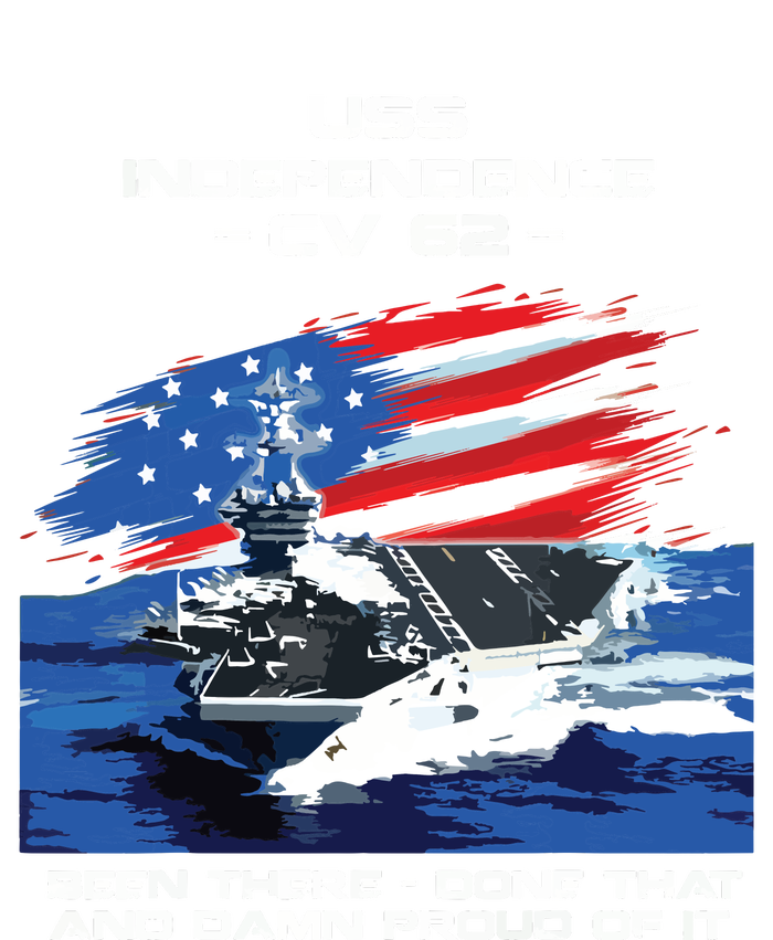 Uss Independence Cv 62 Aircraft Carrier Veteran Usa Flag T-Shirt