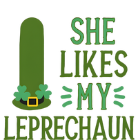 She Likes My Leprechaun Funny Saint PatrickS Day Couple Sex Joke Funny Women's Knotted Racerback Tank