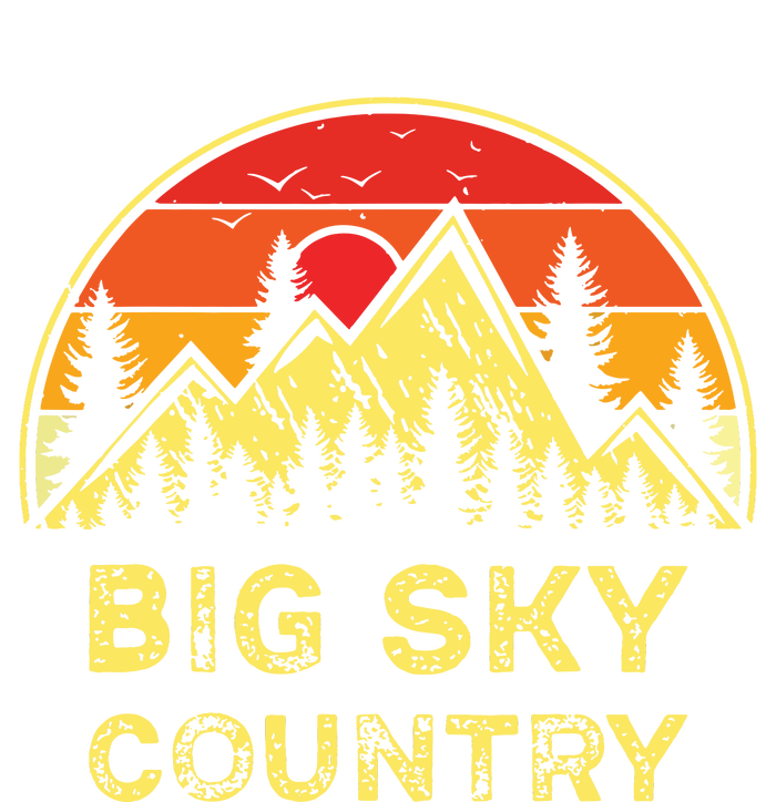 Vintage Big Sky Country Montana Mt Mountains Hiking Souvenir T-Shirt